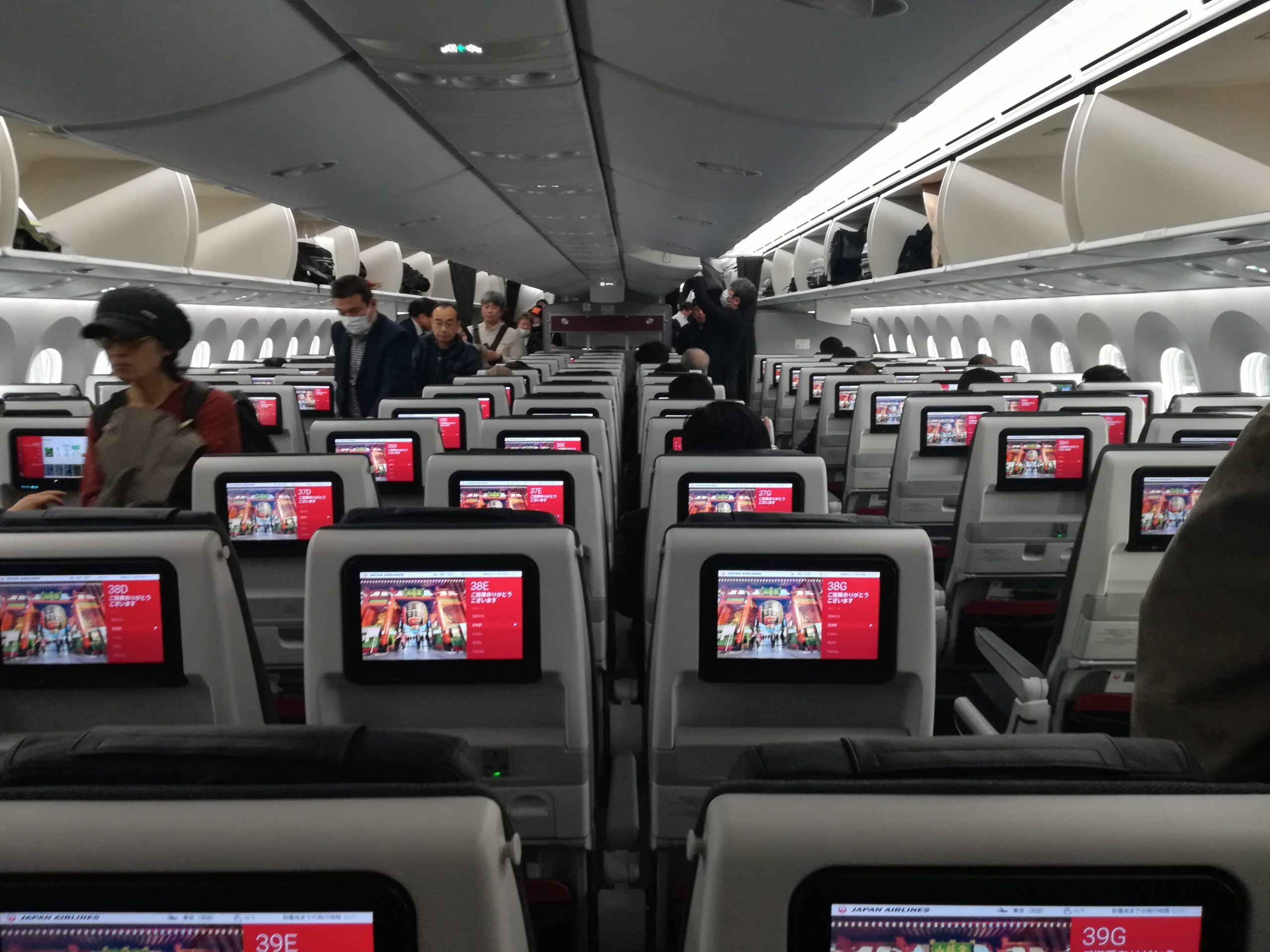 JAL 国内線仕様787-8 福岡⇒羽田 普通席最前列 28列レポ｜一人旅